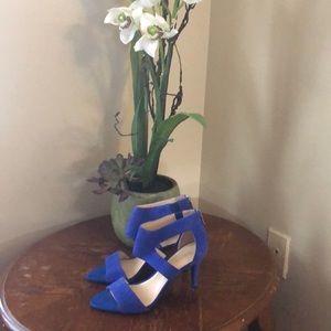BCBG Generation Blue Suede Heels